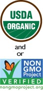 USDA Organic Non GMO Project vert